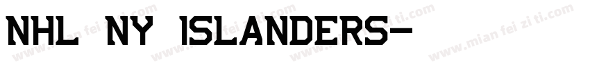NHL NY Islanders字体转换